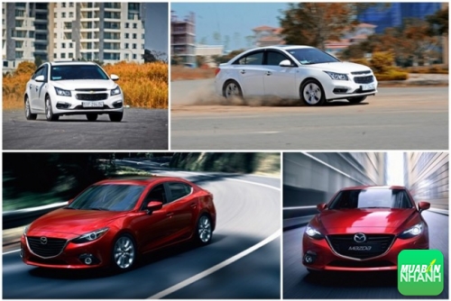 So sánh xe Chevrolet Cruze 2016 và Mazda 3 sedan mới