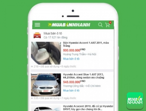 Giá xe Hyundai Accent trên mạng xã hội MuaBanNhanh