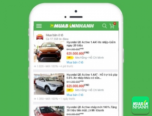 Giá xe Hyundai i20 trên mạng xã hội MuaBanNhanh