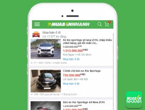 Giá xe Kia Sportage trên mạng xã hội MuaBanNhanh