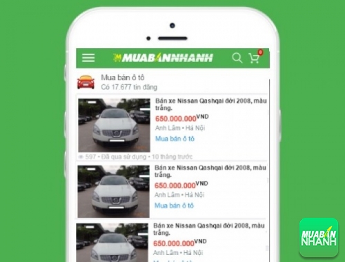 Giá xe Nissan Qashqai trên mạng xã hội MuaBanNhanh