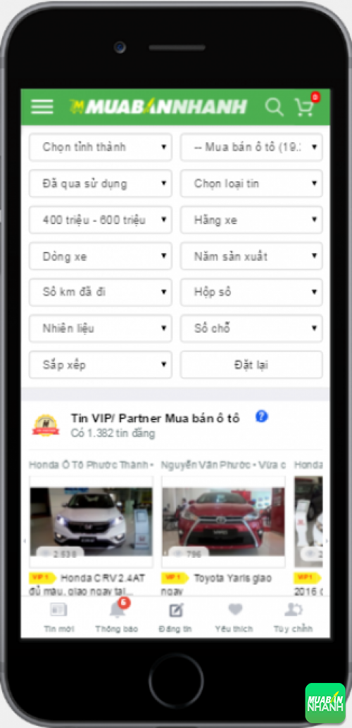 Tìm mua xe ôtô cũ dưới 500 triệu hiệu quả trên Mạng xã hội MuaBanNhanh