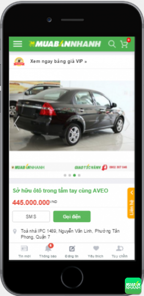 Xe Chevrolet Aveo được rao bán trên trang mạng xã hội muabannhanh.com