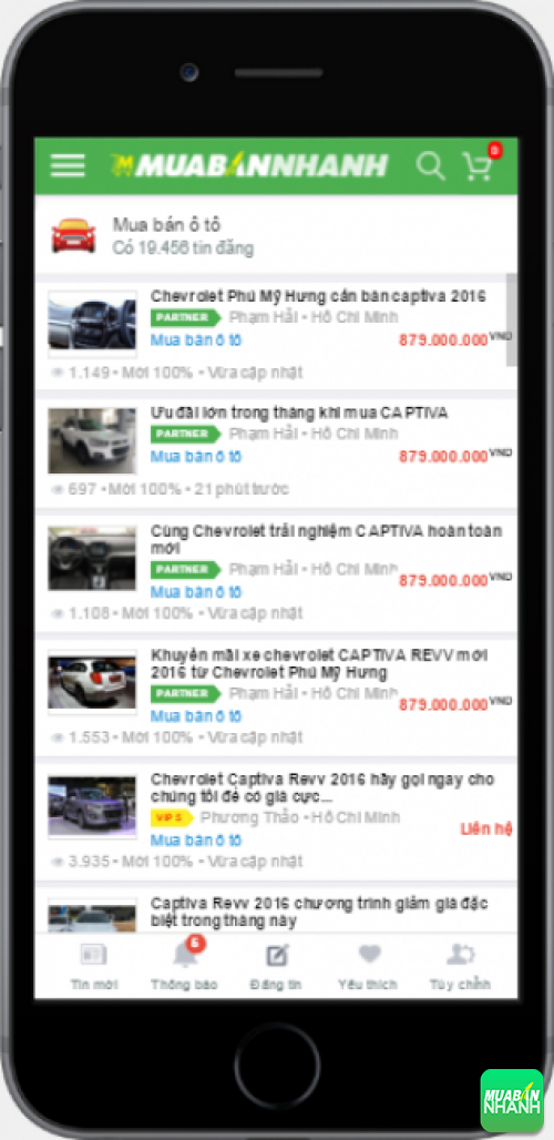 Các phiên bản xe Chevrolet Captiva trên chuyên trang muabannhanh.com
