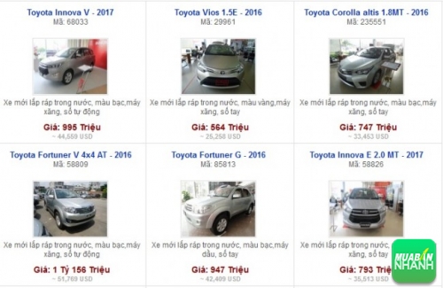 Các dòng xe đang bán tại Đại lý Toyota Hùng Vương
