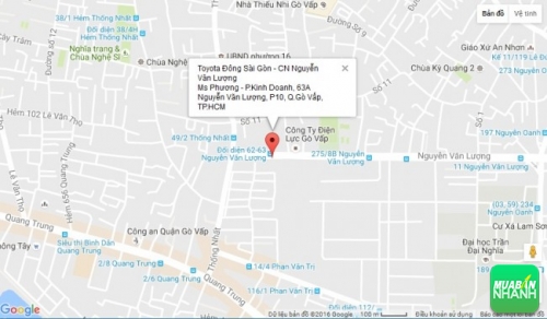 Bản đồ đường đi đến Đại lý Toyota Đông Sài Gòn - CN Nguyễn Văn Lượng TP.HCM