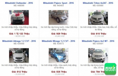 Các dòng xe đang bán tại Đại lý Mitsubishi A.M.C Nam Sài Gòn
