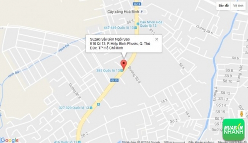 Bản đồ đường đi đến Đại lý Suzuki Sài Gòn Ngôi Sao TPHCM