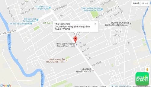 Bản đồ đường đi đến Salon Ô tô Phú Thông Auto TPHCM