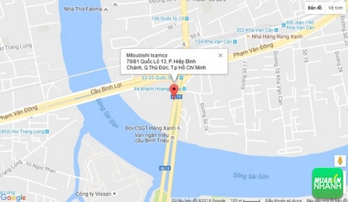 Bản đồ đường đi đến Đại lý Mitsubishi Isamco T.p Hồ Chí Minh