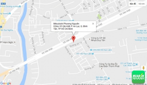 Bản đồ đường đi đến Đại lý Mitsubishi Phương Nguyên TP Hồ Chí Minh