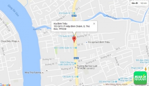 Bản đồ đường đi đến Đại lý Kia Bình Triệu TPHCM