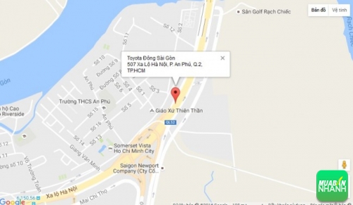 Bản đồ đường đi đến Đại lý Toyota Đông Sài Gòn Xa Lộ Hà Nội TP.HCM