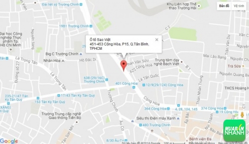 Bản đồ đường đi đến Salon Ô tô Sao Việt Cộng Hòa TPHCM
