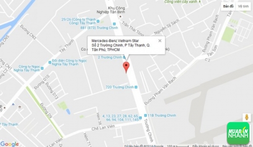 Bản đồ đường đi đến Đại lý Mercedes-Benz Vietnam Star TPHCM