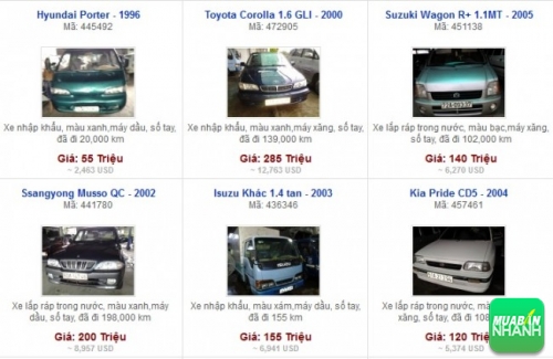 Các dòng xe đang bán tại Salon Ôtô Việt Hải Hà TPHCM