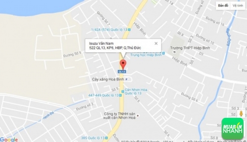 Bản đồ đường đi đến Đại lý Isuzu Vân Nam TPHCM