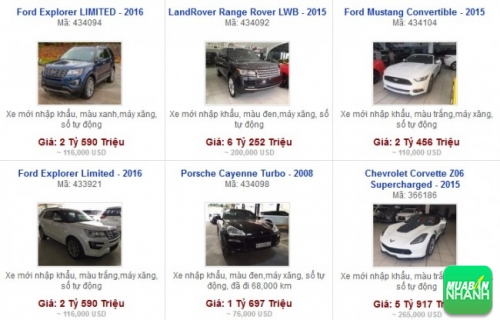 Các dòng xe đang bán tại Salon Ô tô Việt Mỹ Tp Hồ Chí Minh