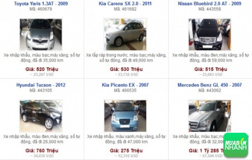 Các dòng xe đang bán tại Salon Ô tô Tuấn Thanh Tùng Hồ Chí Minh