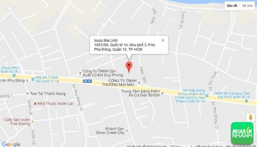 Bản đồ đường đi đến Đại lý Isuzu Mai Linh TP. HCM