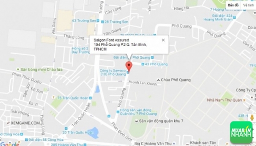 Bản đồ đường đi đến Đại lý Saigon Ford Assured TPHCM