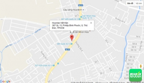 Bản đồ đường đi đến Đại lý Hyundai Việt Hàn TPHCM