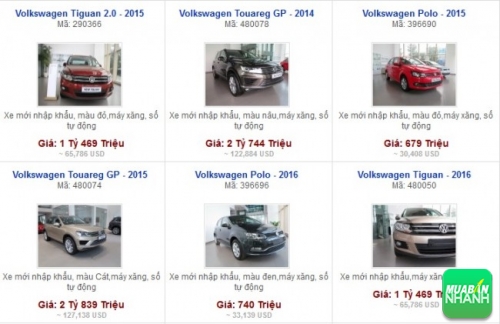 Các dòng xe đang bán tại Đại lý Volkswagen Việt Nam Xa Lộ Hà Nội TP HCM