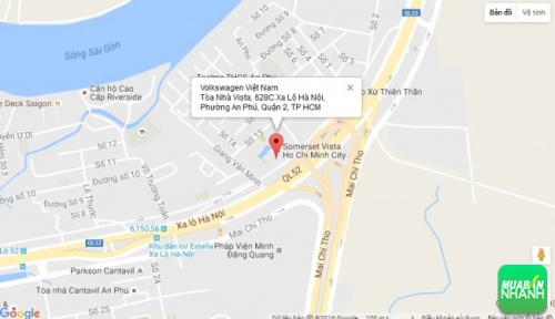 Bản đồ đường đi đến Đại lý Volkswagen Việt Nam Xa Lộ Hà Nội TP HCM