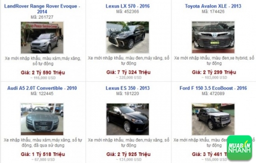 Các dòng xe đang bán tại Salon Auto Pesco Tp Hồ Chí Minh
