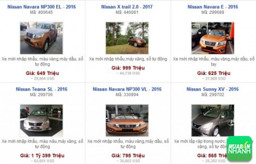 Các dòng xe đang bán tại Đại lý Nissan Long Biên Hà Nội