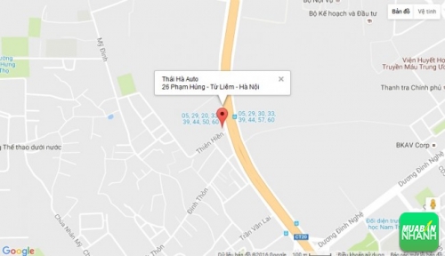 Bản đồ đường đi đến Salon Auto Thái Hà Từ Liêm - Hà Nội