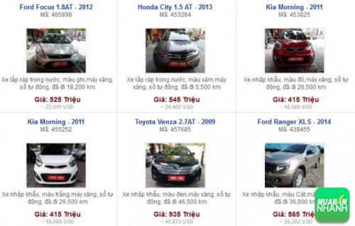Các dòng xe đang bán tại Salon Auto 183 Long Biên, Hà Nội