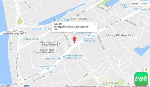 Bản đồ đường đi đến Salon Auto 183 Long Biên, Hà Nội