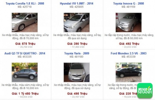 Các dòng xe đang bán tại Salon Auto Bảo Khanh Long Biên - Hà Nội