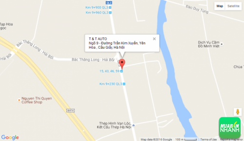 Bản đồ đường đi đến Salon Auto T & T Hà Nội