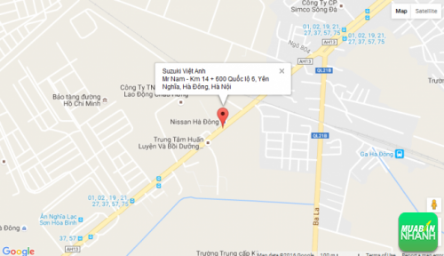 Bản đồ đường đi đến Đại lý Suzuki Việt Anh Hà Nội