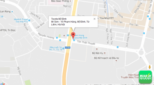 Bản đồ đường đi đến Đại lý Toyota Mỹ Đình Hà Nội