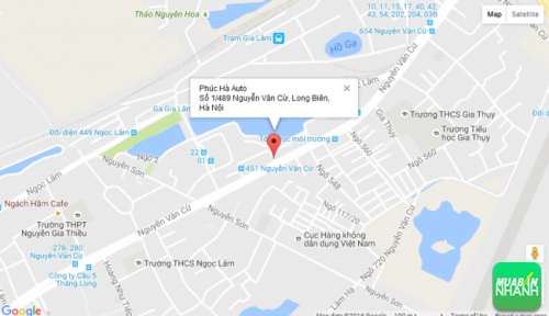 Bản đồ đường đi đến Salon Auto Phúc Hà Long Biên, Hà Nội