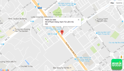 Bản đồ đường đi đến Salon Auto Phát Lộc Nam Từ Liêm Hà Nội
