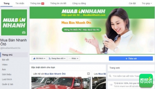 Social FaceBook hệ thống MuaBanNhanhOto.com