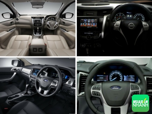 So sánh nội thất Nissan Navara 2015 và Ford Ranger 2016 