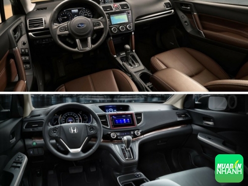 So sánh nội thất Subaru Forester và Honda CR-V